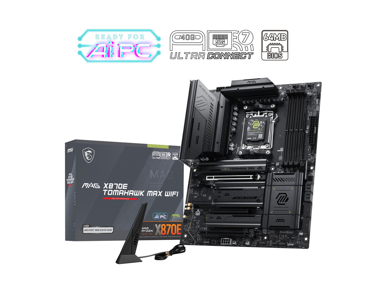 MSI MAG X870E TOMAHAWK MAX WIF - X870E Atx Motherboard のレビューと価格